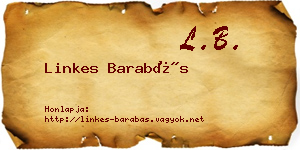Linkes Barabás névjegykártya
